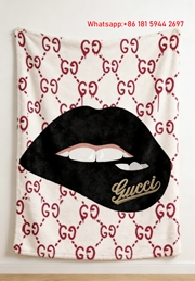 Gucci Black Lips Monogram Throw Blankets Gucci Script Lips Wall Tapestry IMG_2869